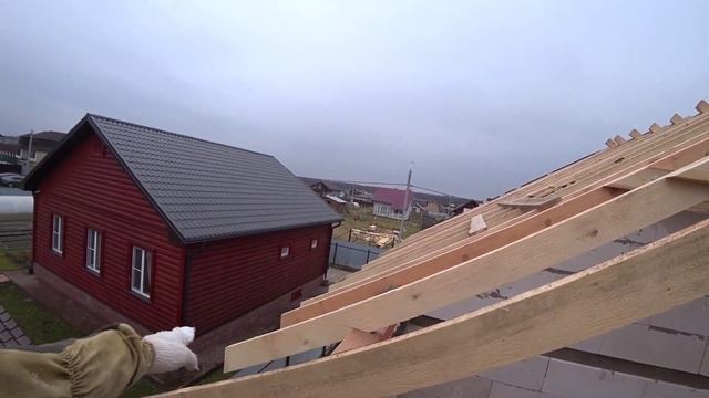 КРЫША СВОИМИ РУКАМИ / САМ СОБРАЛ ВСЮ КРЫШУ ЗА 16 ДНЕЙ / ДВУХСКАТНАЯ КРЫША / СТРОИТЕЛЬСТВО ПОШАГОВО