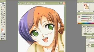 rough example of hair recolor (in sections)