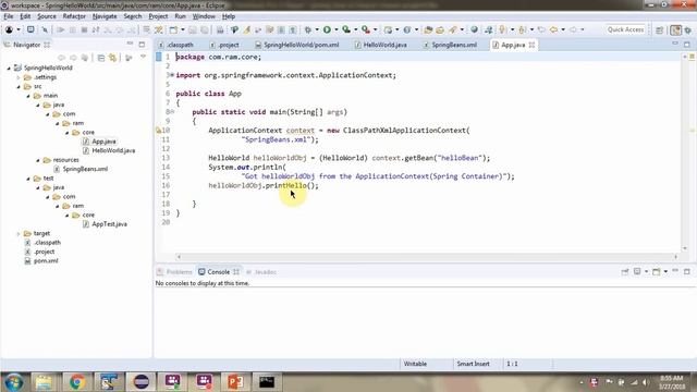 How To Import The Spring Hello World Maven Project Into Eclipse? | Spring Tutorial | Spring Basics