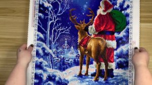 Diamond Painting Post Review ll My Last Kit of 2022 ll "Starry Night Santa" from Diamond Art Club