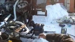 Запуск дизеля в мороз в Хотеичах.wmv