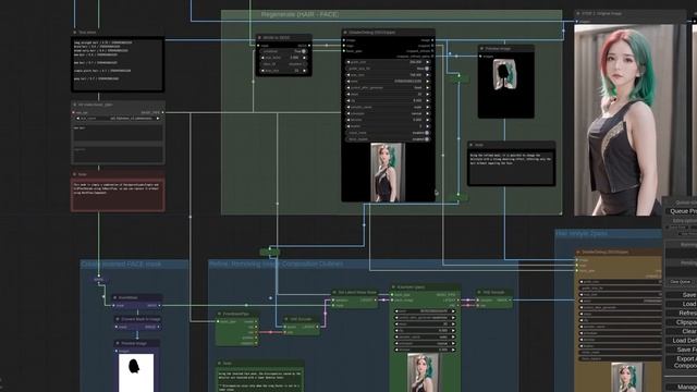 ComfyUI-Impact-Pack - Workflow: Hair restyling #1 (demonstration)