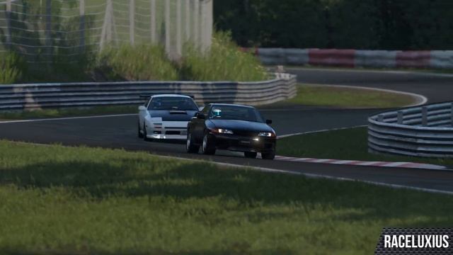 Nissan SKYLINE GT-R (R32) vs Mazda RX-7 GT-X (FC) at Nordschleife Track Day смотреть онлайн