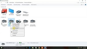 The port to which the printer is connected is not supported. check the port