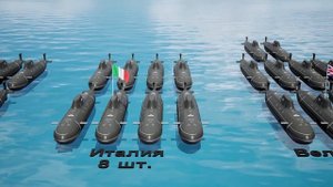 Количество подводных лодок в разных странах