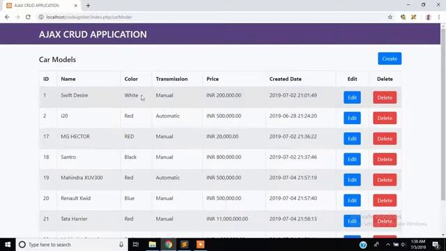Simple Ajax Codeigniter CRUD application in Hindi (Introduction)