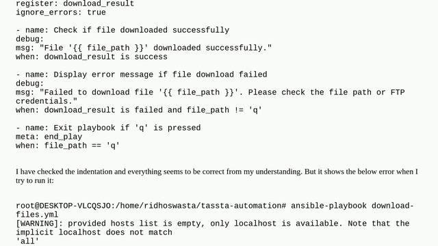 ERROR! unexpected parameter type in action Ansible Playbook смотреть онлайн