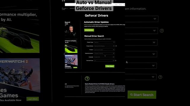 Auto or Manual Install Geforce Drivers?