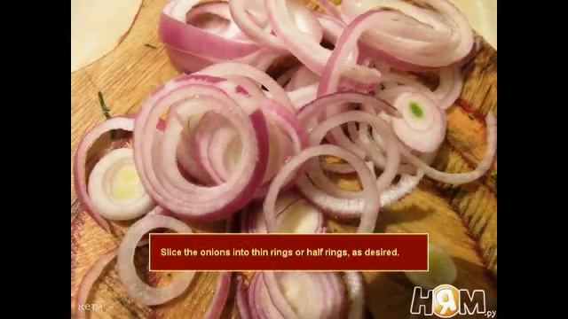 Onions, marinated in pomegranate juice.  Georgian cuisine смотреть онлайн