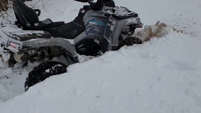 CF MOTO stuck in the snow / застрял в снегу / utknął w śniegu смотреть онлайн