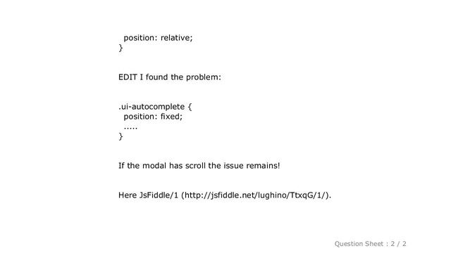 jQuery : Autocomplete issue into bootstrap modal смотреть онлайн