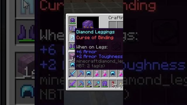 #shorts Minecraft i hate curse of binding..