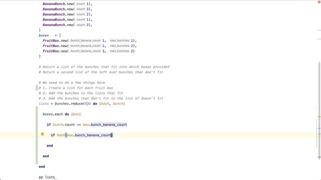 Dev Quick Tips - Using Ruby's Reduce method to create a Hash of "Banana Bunch" Arrays