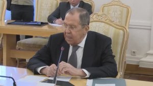С.В.Лавров и Цой Сон Хи, Москва, 16 января 2023 года