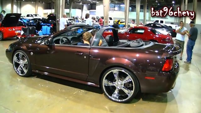 Plum Pearl Ford Mustang GT Convertible on 22 Wheels - 1080p HD