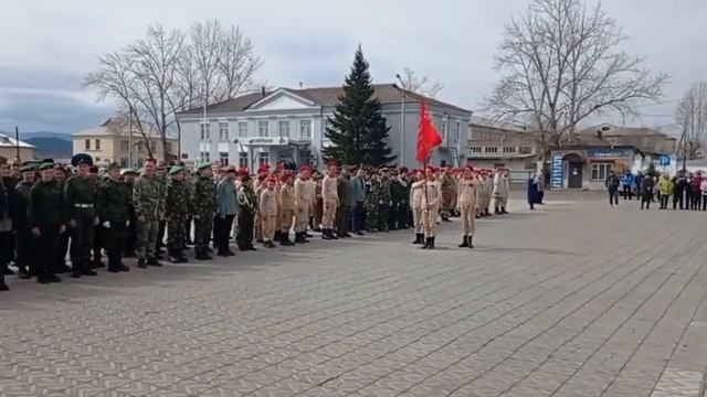 В районе Бурятии развернули огромную Георгиевскую ленту смотреть онлайн