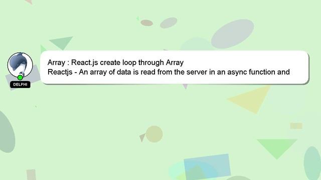 Array : React.js create loop through Array смотреть онлайн
