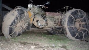 самодельный трицикл болотоход собран своими руками