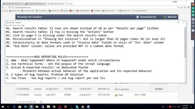 Тестирование Программного Обеспечения в США - Описание ошибок - урок 3. смотреть онлайн
