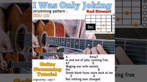 I Was Only Joking - Rod Stewart guitar chords w/ lyrics & strumming tutorial