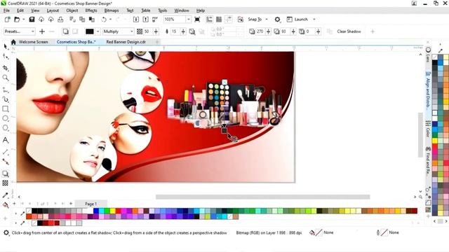 Cosmetics Shop Banner Design | Banner Design | CorelDRAW Tutorial смотреть онлайн