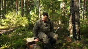 ЛЕСНАЯ ХИЖИНА | ДЕЛАЕМ ПРОМЫСЛОВЫЙ ПРИВАЛ | ЖАРЕНАЯ КАРТОШКА НА САЛЕ