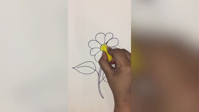 Flower drawing | rasm chizish | Рисуем ромашку для детей