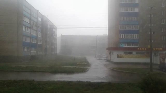 Сильный ливень в г. Ишимбай 04.09.17