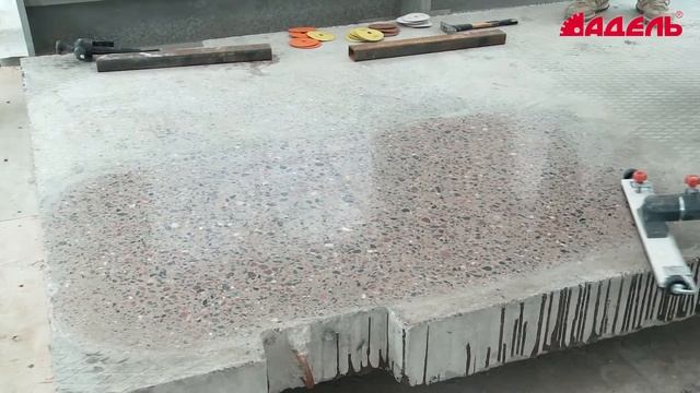 Российская технология: изготовление полированного бетона. Шаг 11. "Полировка пластиком" смотреть онлайн