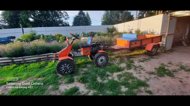 Самодельный мини трактор из мотоблока смотреть онлайн