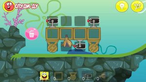 ОГО КОЛЕСА ! ГУБКА БОБ в игре Плохие Свинки ! Веселая игра   ! SpongeBob in Bad Piggies !