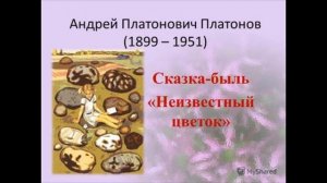 История создания сказки-были "Неизвестный цветок" (По В.Чалмаеву)