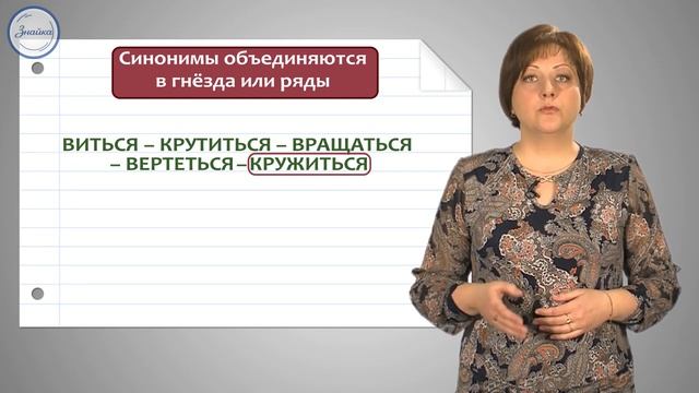 Уроки русского Синонимы