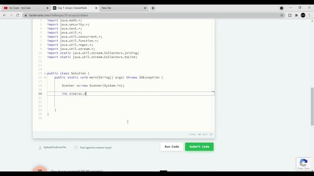 Hacker Rank Day 7:  Arrays | Java |  HackerRank Solution | 30 Days Of Code | Easy Explanation