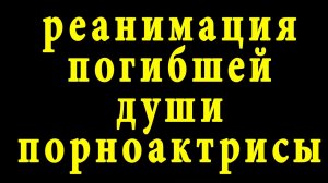 Реанимация погибшей души порноактрисы