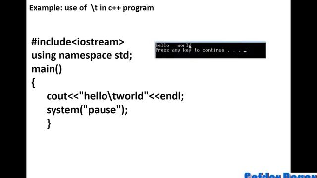 Escape Sequences  |  Escape Sequences in C++ with Easy Examples