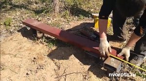 Откатные ворота на винтовых сваях стандарт НОВЫЕ ВОРОТА