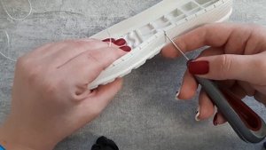 Подготовка подошвы к вязанию обуви