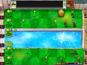 Plants vs Zombies / Adventure 1 Pool 5 / Растения против Зомби / Прохождение