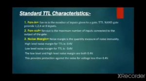 Digital logic family : characteristics of digital ICs,TTL,CMOS,comparison of TTL and CMOS