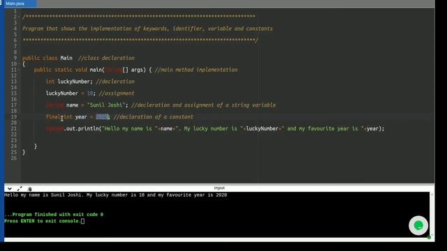Java Keywords,Identifiers,Variables and Constants Program Episode-5 (MBOSE,CBSE,ICSE) смотреть онлайн