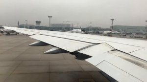 Lufthansa Boeing 747-8 foggy takeoff from Frankfurt I 4K