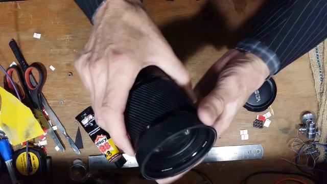 Объектив Minolta 28-135 мм  "Старикан" - делаем бленду. Часть 2
