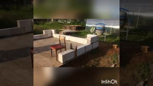 Беседка из пеноблока своими руками часть 3
