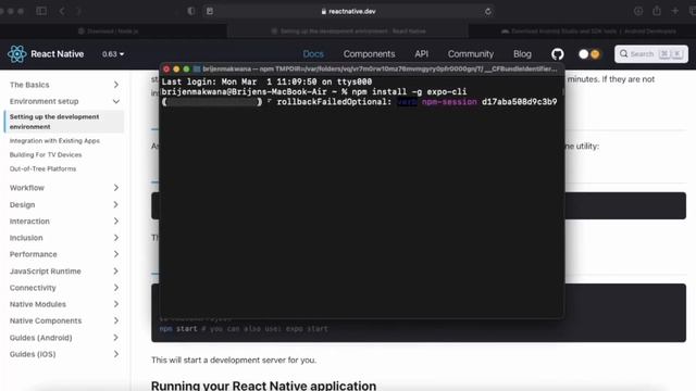 React Native Tutorial - Setting up React Native Environment on Mac on Android Studio, Xcode VSCode смотреть онлайн
