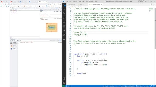 JavaScript İle Algoritmalar - 76 Group Totals CoderByte Algorithm Challange Nesne Oluşturma Sorusu