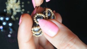 Кулон из бисера и бусин.DIY. Making pendant of beads and beads.