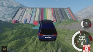 BeamNG Drive Невероятный прыжок на автомобиле! (Tayota Rav 4) Мод патруль!