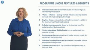 Master in International Management programme, HSE, Moscow