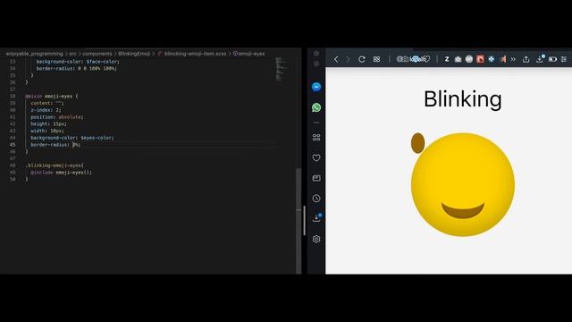 Learning - SASS/SCSS Blinking Emoji Hover with KeyFrames
